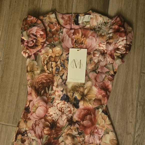 NWT Mestiza New York, dress Stretch crepe Vibrant Floral Dress. - Picture 8 of 10